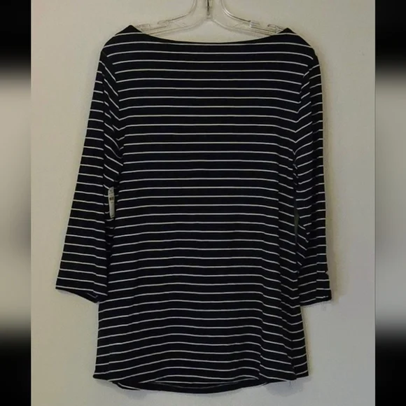 GAP Maternity Top for Year Round by Gap Body; Size XL; Navy with White Stripes - Picture 2 of 16